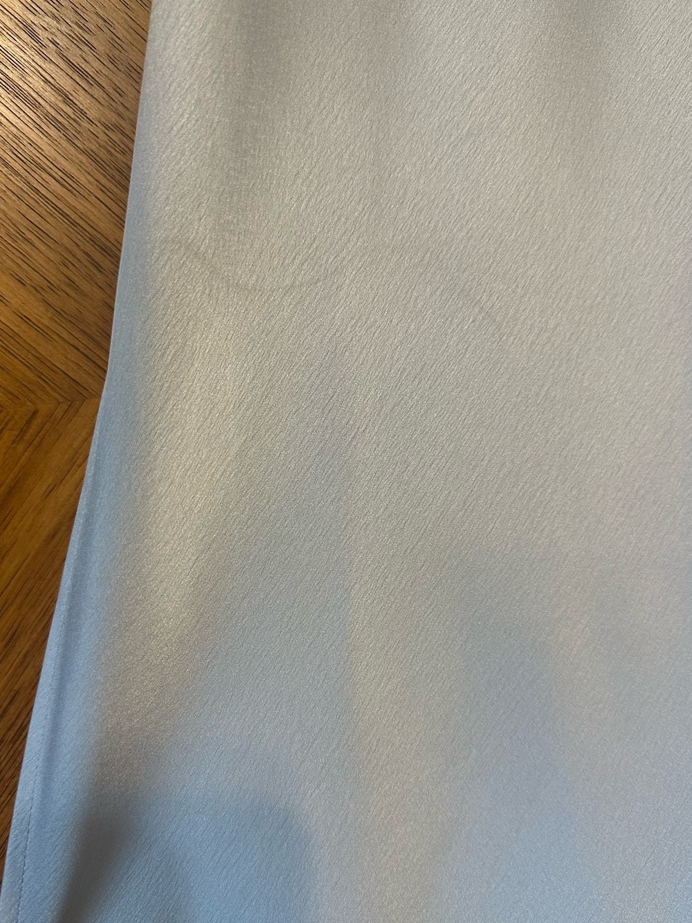 Ownley Ricky Midi Wrap Skirt Baby Blue M Satin Sheer Side Tie Wedding Resort - Picture 16 of 16